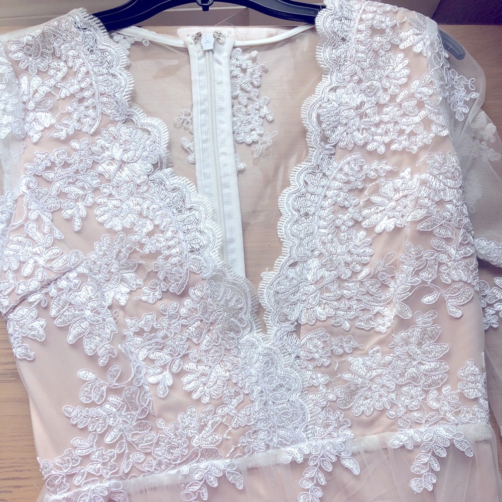 Lace overlay dress